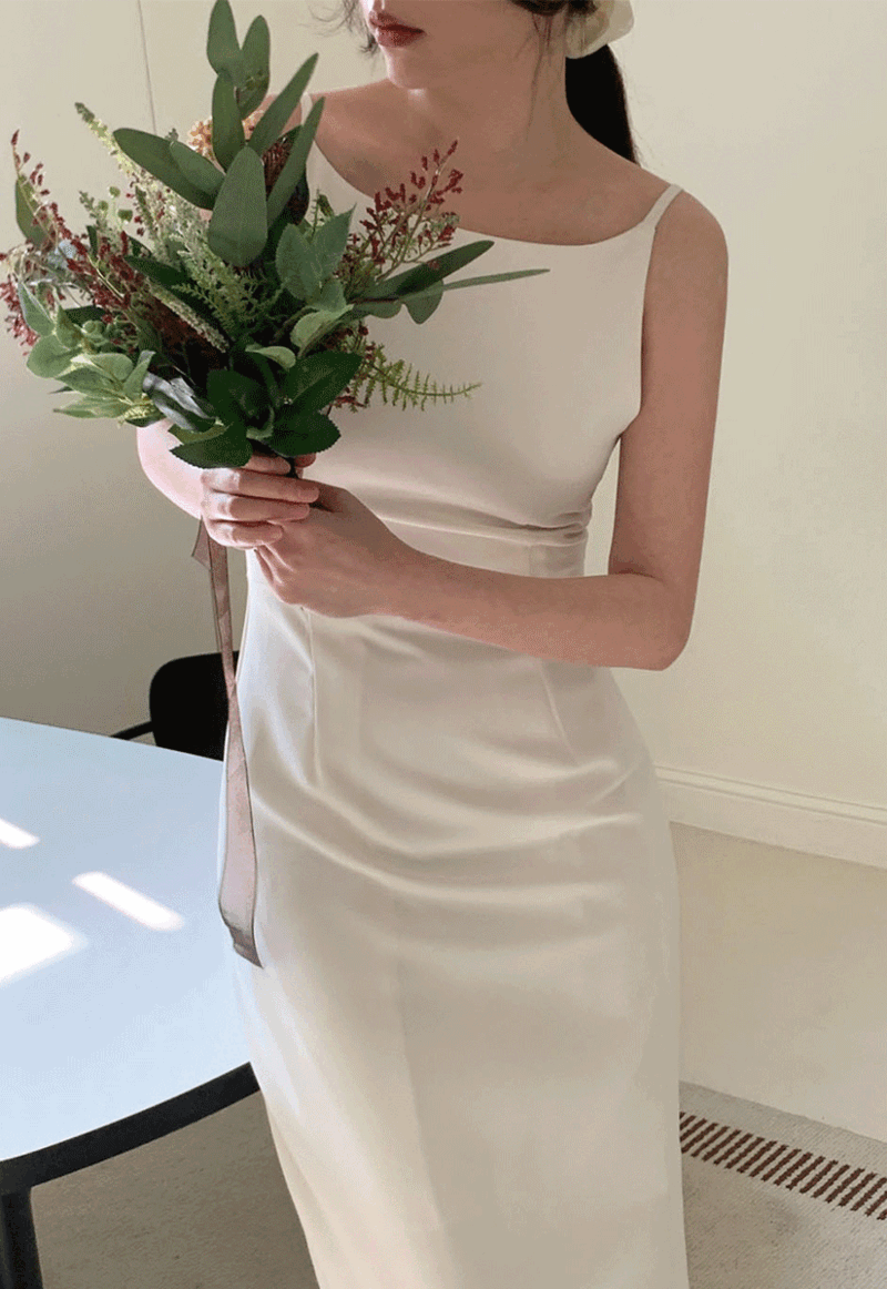 White Slim Dress