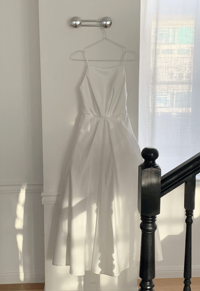 Shirring Sleeveless Dress